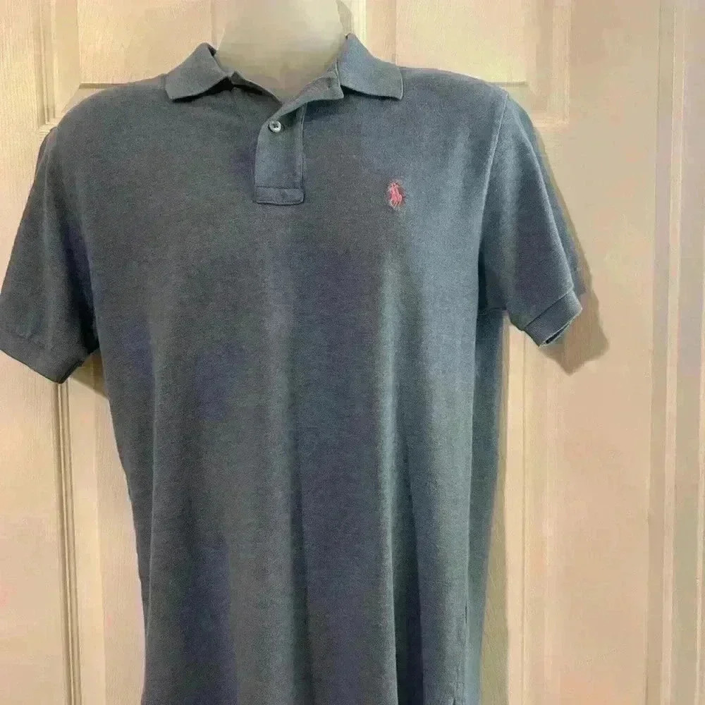 Ralph Lauren Men’s Short Sleeve Polo. Size Medium. Blue. Preowned.